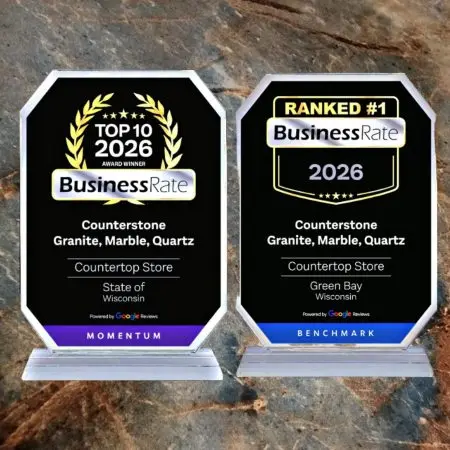 BusinessRate 2026 awards: Ranked #1 countertop store in Green Bay and Top 10 in Wisconsin